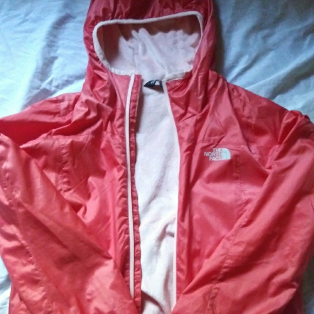 The North Face coral windbreaker